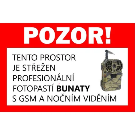 plastová cedule 5mm tloušťka 20x30cm POZOR FOTOPAST
