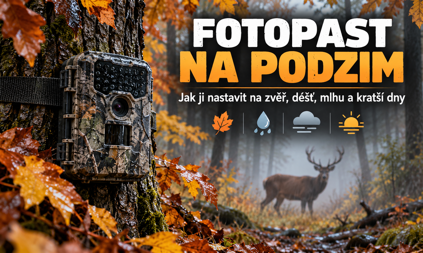 Fotopast na podzim: jak ji nastavit na zvěř, déšť, mlhu a kratší dny